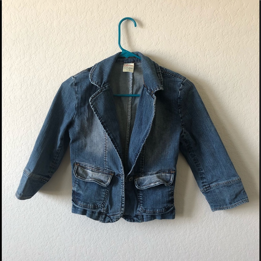 Detail Jean Jacket Sz Small Blazer Style